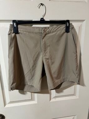 Men's Flat-Front Shorts — Khaki Thousand Miles SZ Sm golf shorts